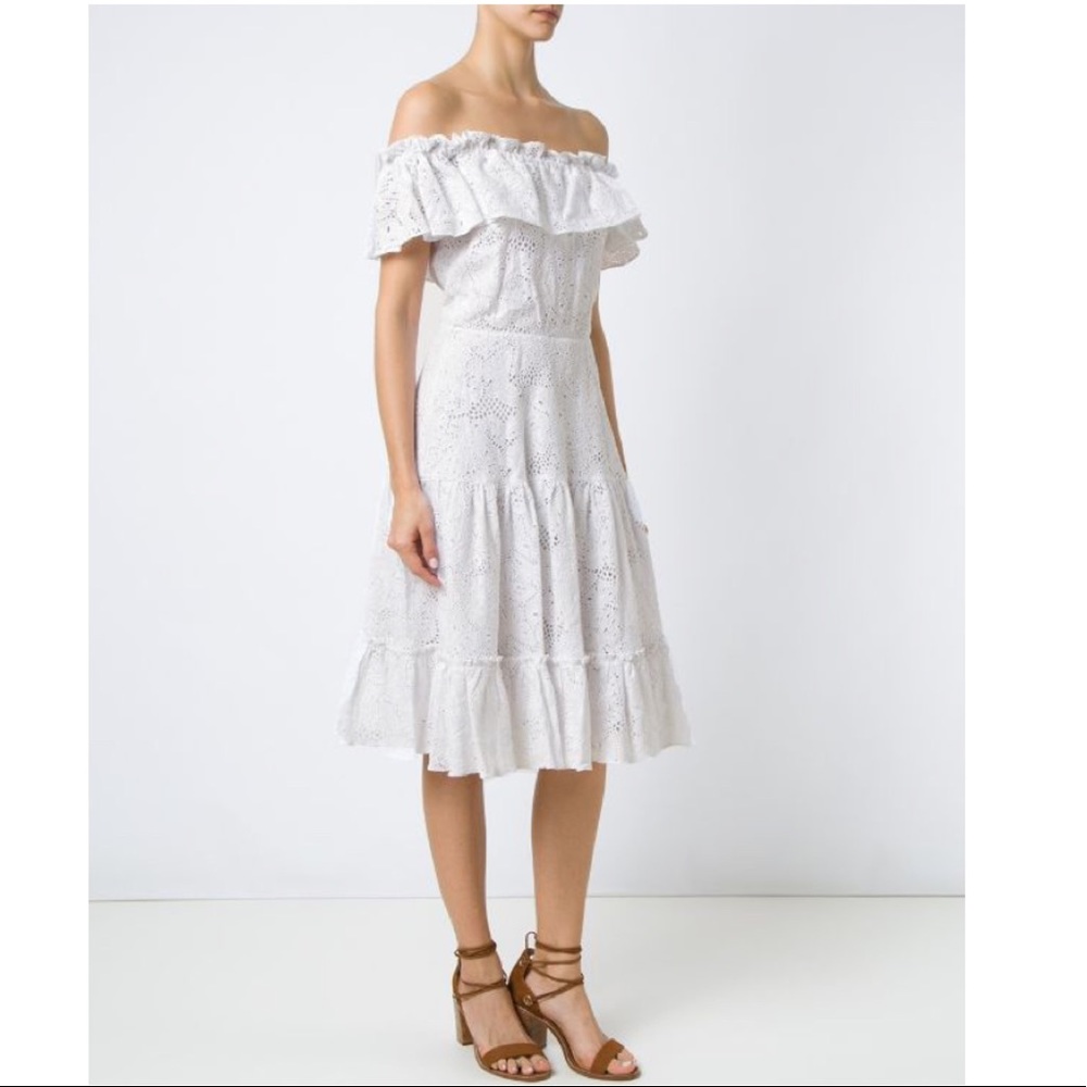 Isolda White Off-The-Shoulder Dress